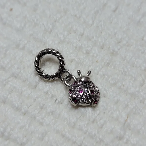 Tiny Lady Bug Charm - Sterling Silver - Picture 3 of 6
